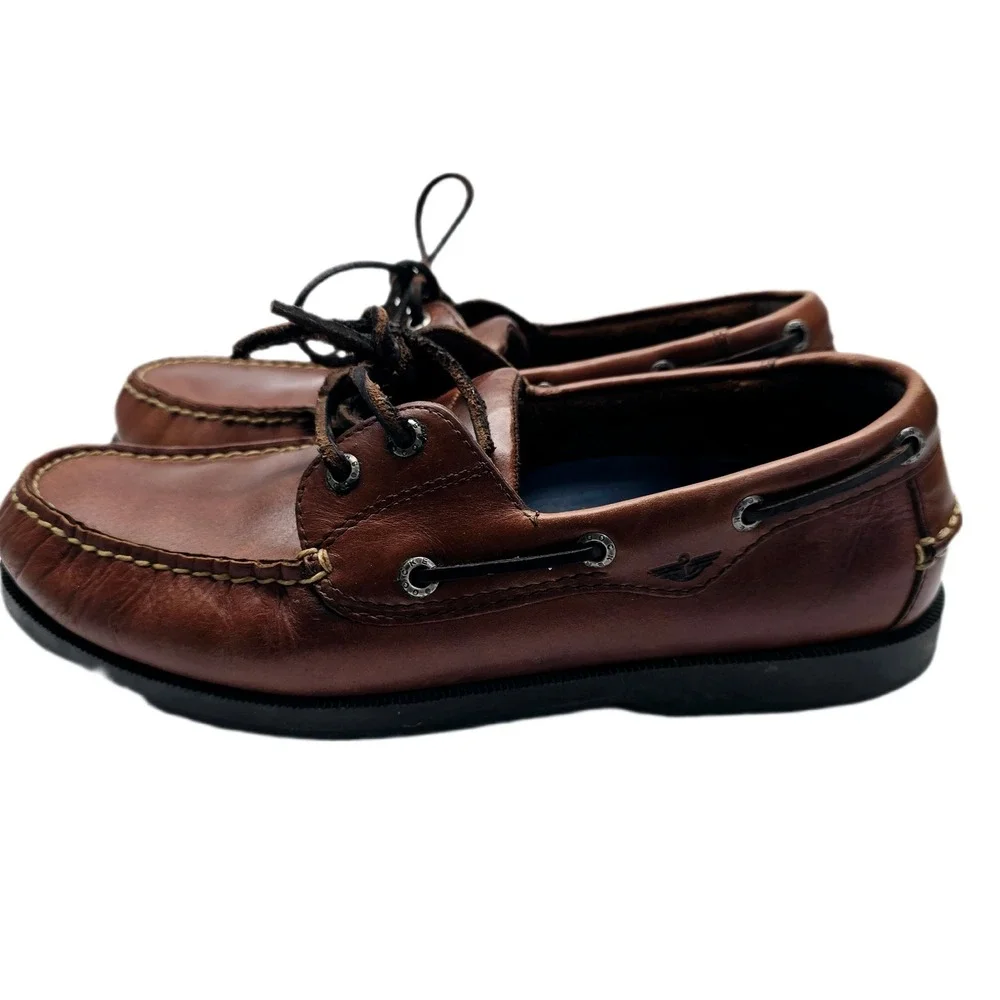 Dockers Castaway Boat Shoes Mens Size 10M Leather Loafers Raisin Classic Slip On